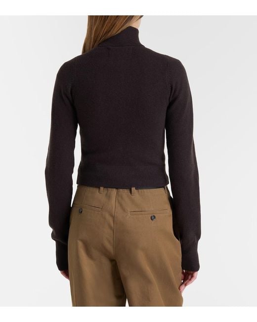 Extreme Cashmere Black N°302 Lemon Cashmere-Blend Zip-Up Cardigan