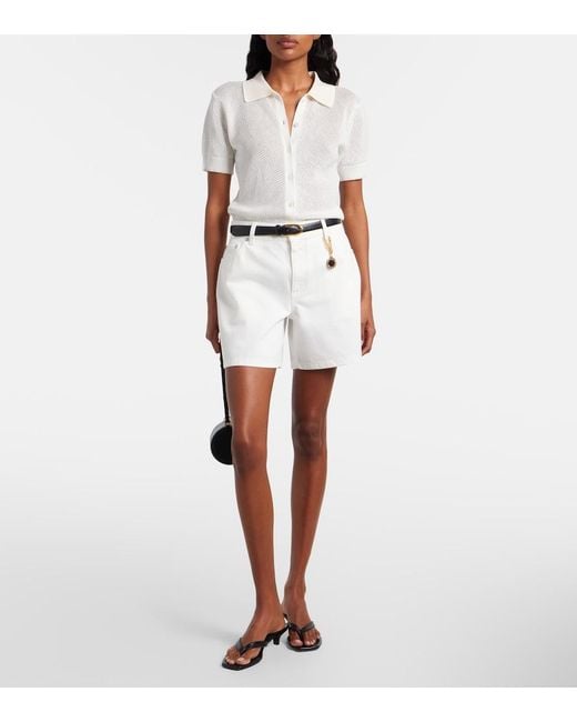 Stella McCartney White Denim Shorts