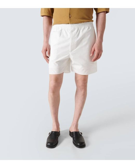 Shorts Oxford in cotone di Auralee in White da Uomo
