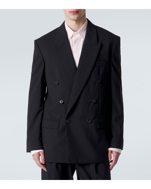 The Row Blue Mazzy Double-Breasted Wool Blazer for men