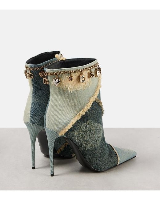 Dolce & Gabbana Green Heeled Boots