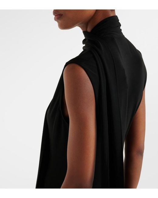 Robe Longue Avec Echarpe Plan C en coloris Black