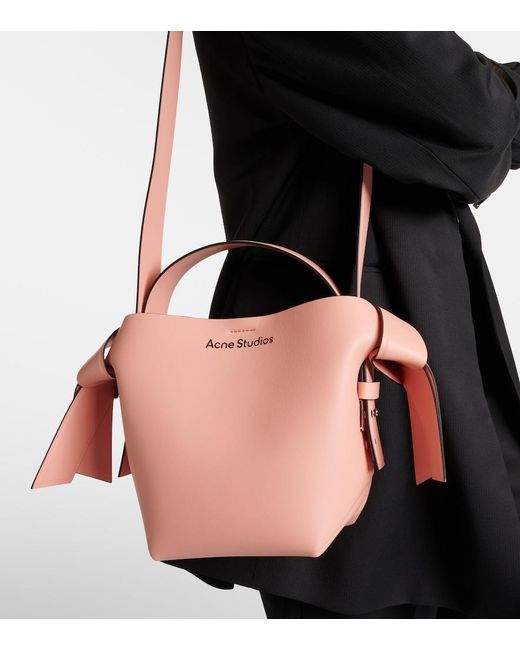 Acne Pink Musubi Mini Leather Shoulder Bag