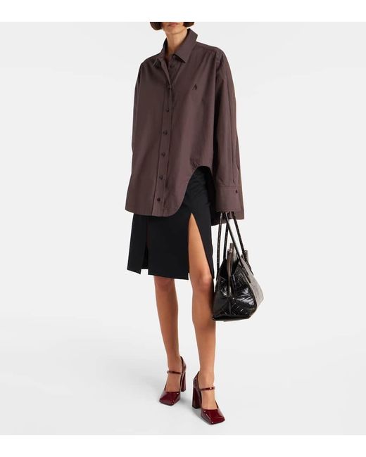 AMINA MUADDI Red Charlotte 95 Patent Leather Mary Jane Pumps