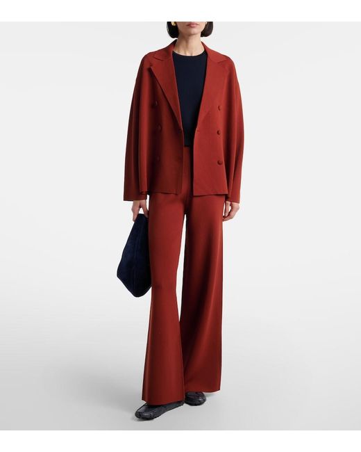 Max Mara Blue Jersey Top