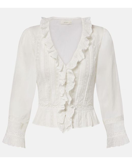 Blouse Eldoris En Coton Doen en coloris White