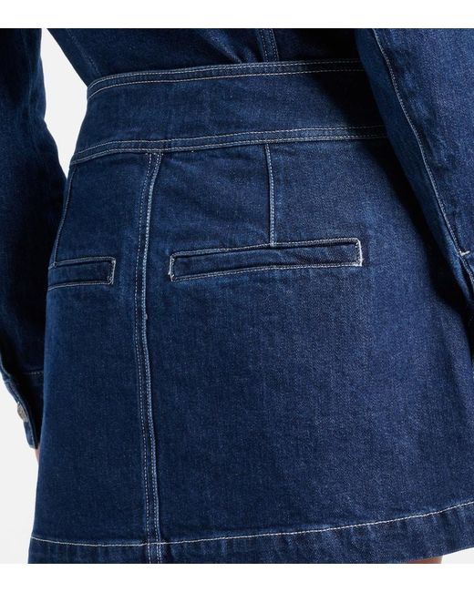 Veronica Beard Blue Jeansrock Bowen