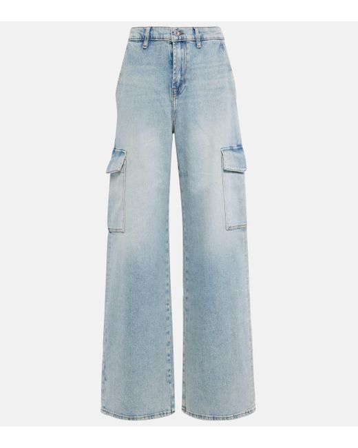 7 For All Mankind Blue Scout Cargo Jeans