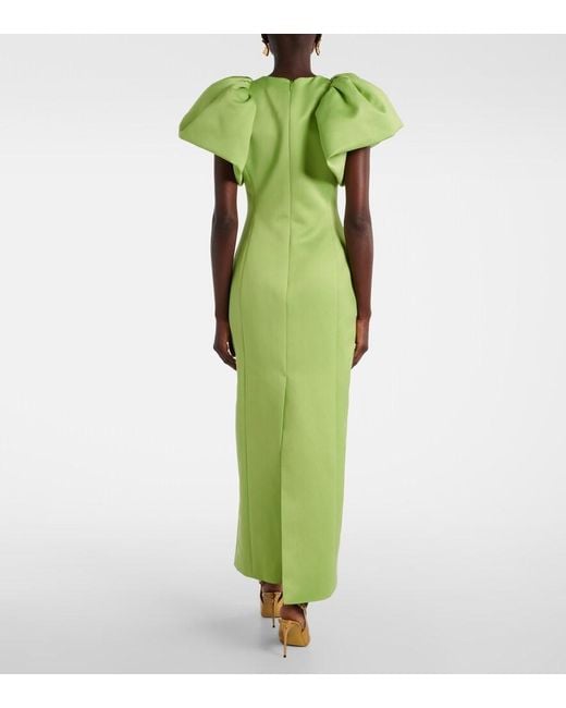 LEO LIN Green Lucinda Sequined Crepe Satin Cocktail Dress