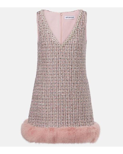 Self-Portrait Brown Sequined Minidress