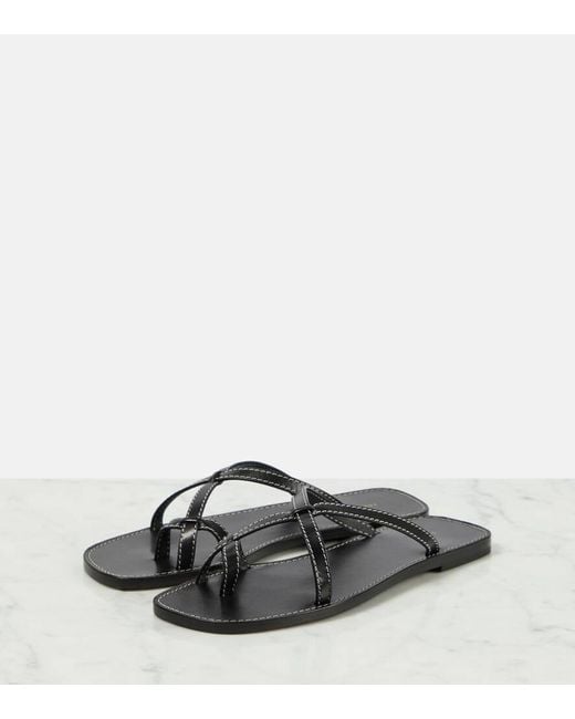Mules Link En Cuir The Row en coloris Brown
