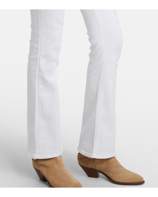 7 For All Mankind White Original Bootcut Jeans