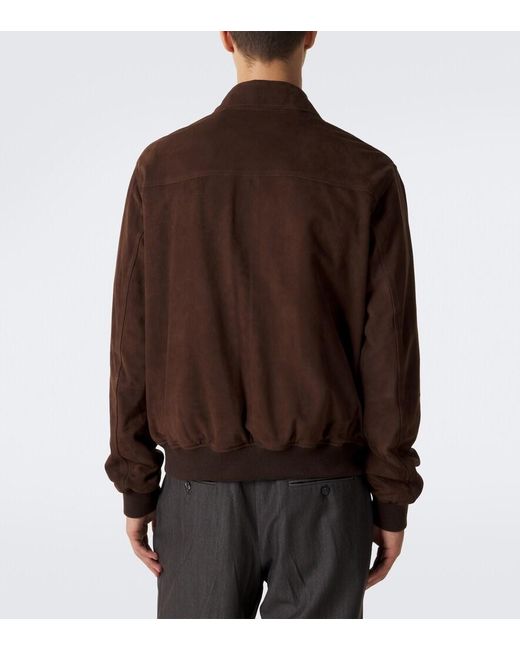 Arma Brown Tomme Reversible Suede Blouson Jacket for men