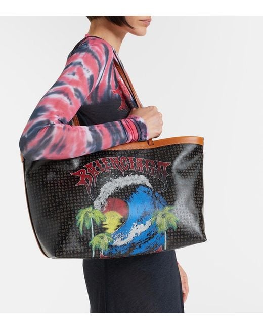 Balenciaga Black Select Medium Canvas Tote Bag