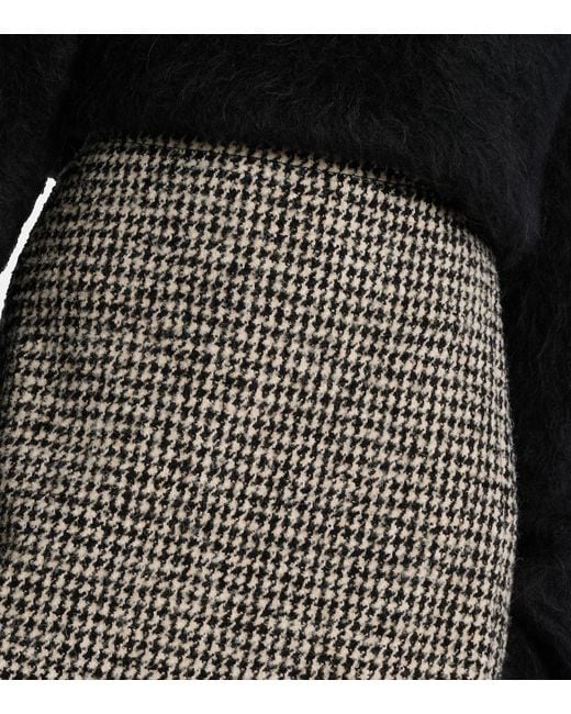 Max Mara Black Houndstooth Miniskirt