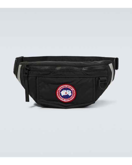 Canada Goose Black Logo Belt Bag for men