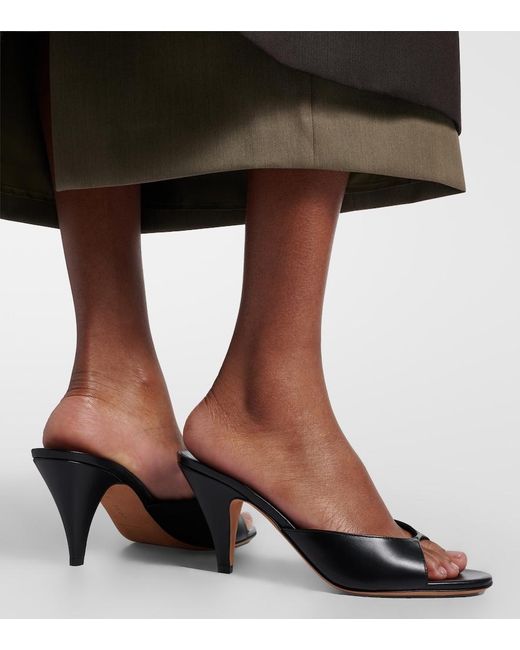 Jude Black Haze Leather Mules