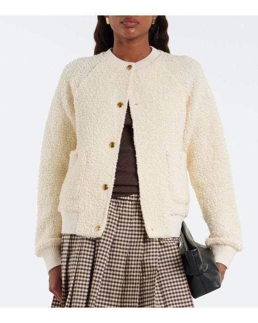 Moncler Natural Boucle Cardigan