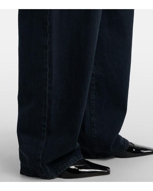 Agolde Blue Agyness Denim Bustier Jumpsuit