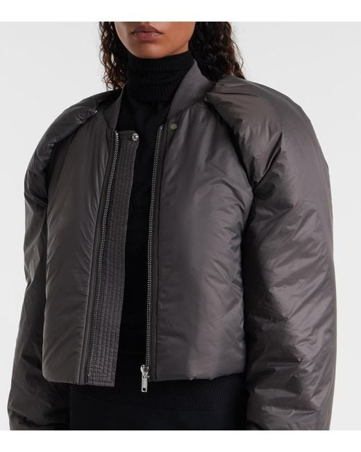 Rick Owens Gray Convertible Puffer Jacket