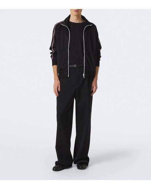 Saint Laurent Black Striped Track Jacket for men