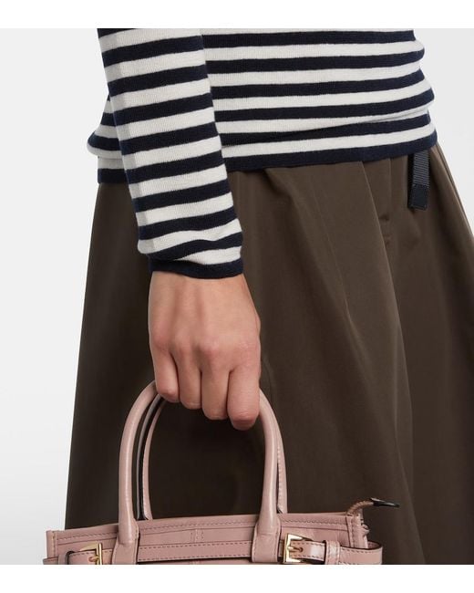 Prada Blue Striped Virgin Wool Sweater