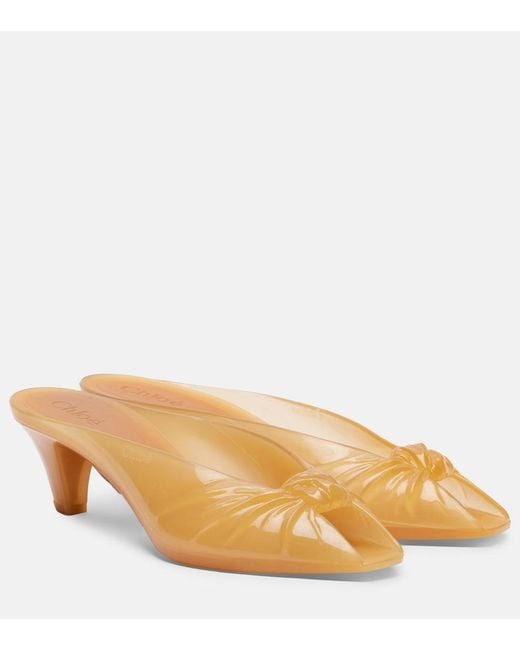 Chloé Natural Jelly Mules