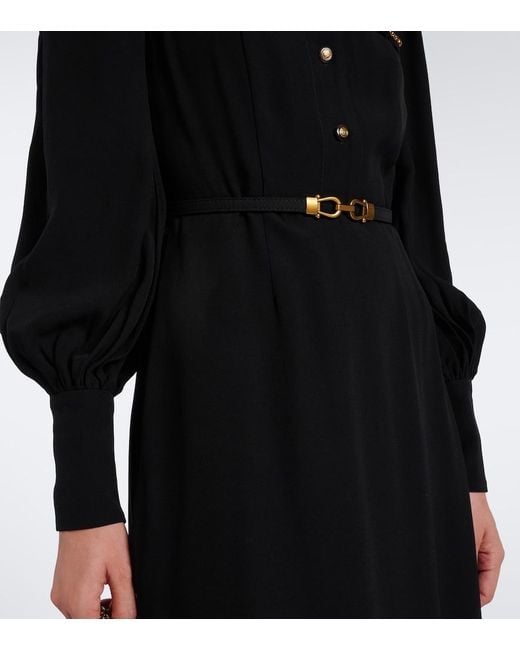 Zimmermann Black Utility Belted Midi Dress