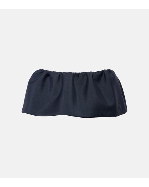ミニスカート MIUMIU MIDNIGHT BLUE WOOL BLEND MINI SKIRT Midnight blue wool blend mini skirt – G&B