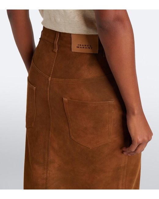 Isabel Marant Brown Bisane Midi Skirt