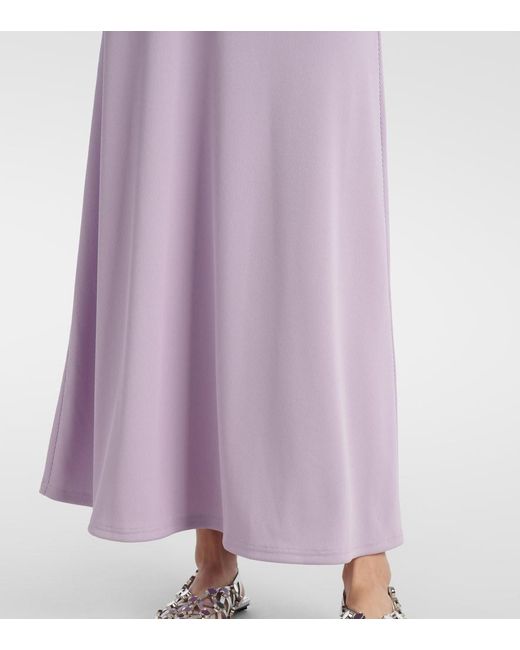 Christopher Esber Purple Cutout Embellished Maxi Dress