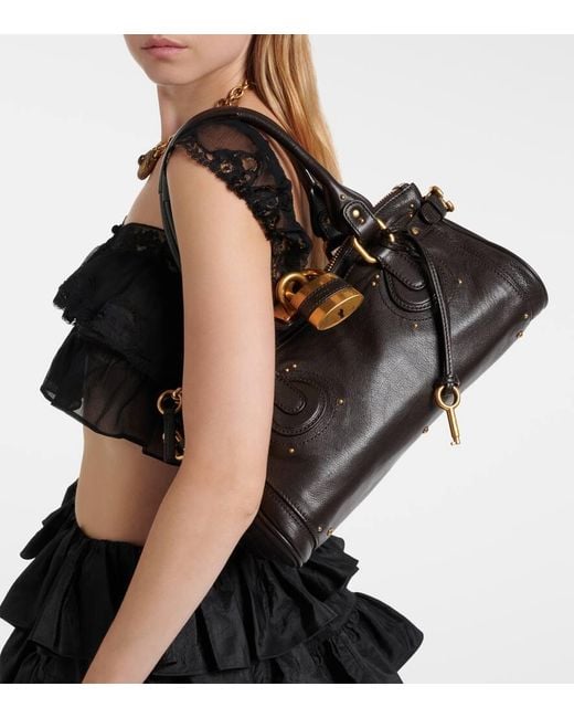Chloé Black Paddington Small Leather Shoulder Bag