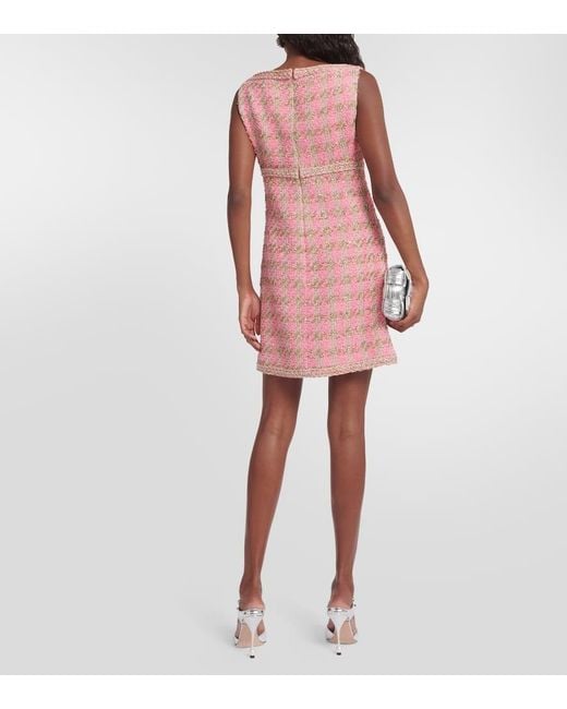 Giambattista Valli Pink Minikleid Aus Tweed