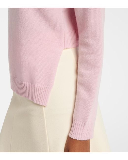 Jil Sander Pink Wool Turtleneck Sweater
