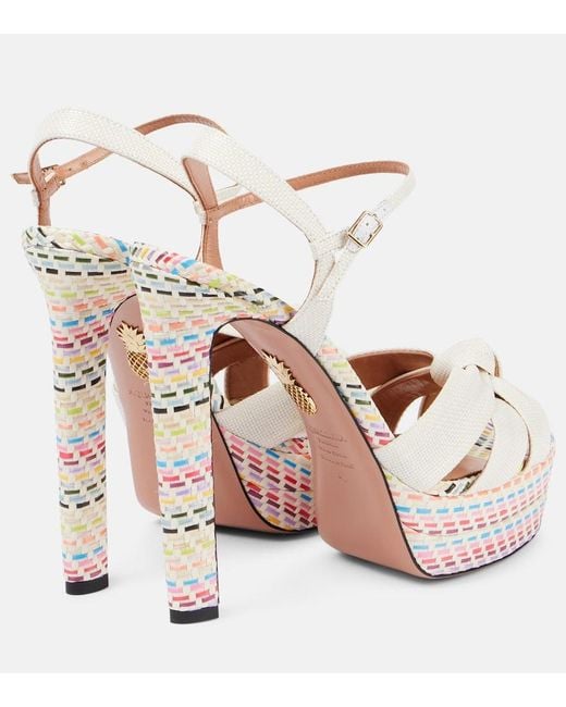 Aquazzura Pink Divine 130 Platform Sandals