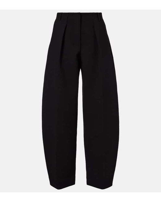Jacquemus Black Ovalo Barrel-Leg Pants