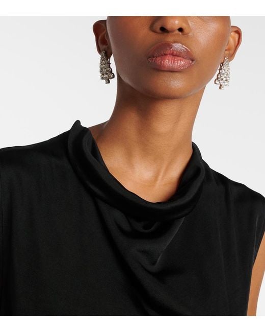 Jil Sander White Crystal-Embellished Earrings