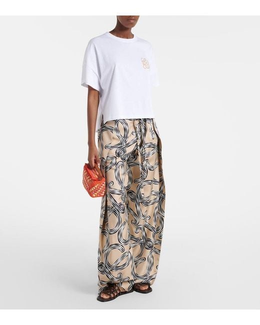 Loewe White Paula's Ibiza Anagram Cotton T-Shirt