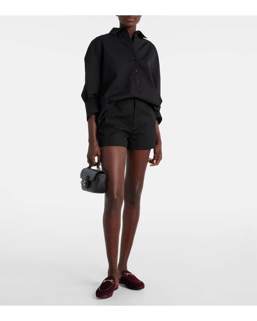 Mules Princetown De Terciopelo Con Horsebit Gucci de color Red