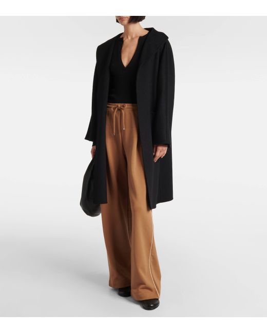 Max Mara Brown Leisure Curve Cotton-Blend Sweatpants