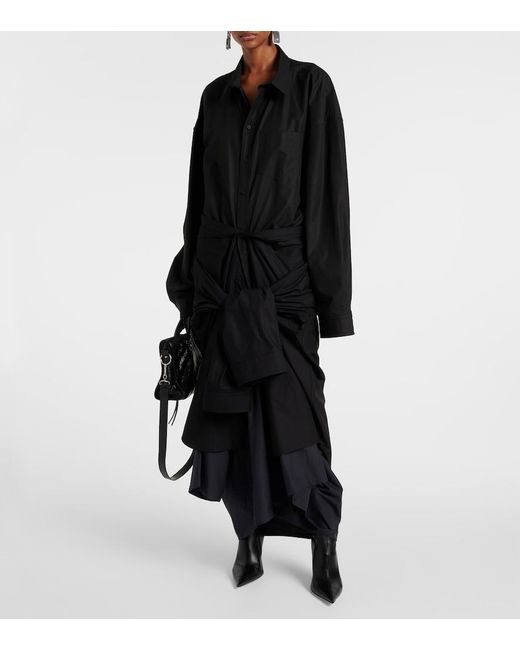 Balenciaga Black Shirt Dresses