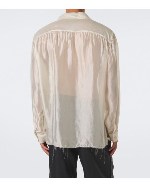 Our Legacy White Every Georgette Tuxedo Shirt for men