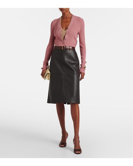 Joseph Pink Sinai Plisse Cardigan