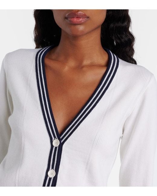 Tory Burch Gray Wool-Blend Cardigan