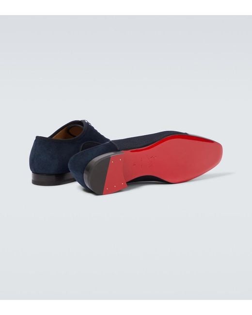 Christian Louboutin Blue Greggo Leather Oxford Shoes for men