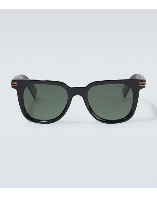 Zegna Brown Square Sunglasses for men