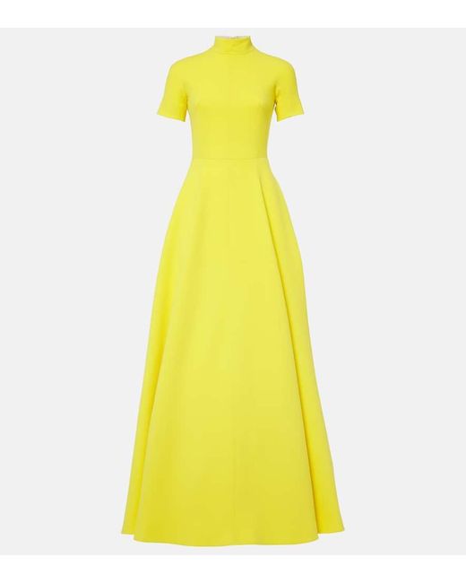 Emilia Wickstead Yellow Malinda Wool Crepe Gown