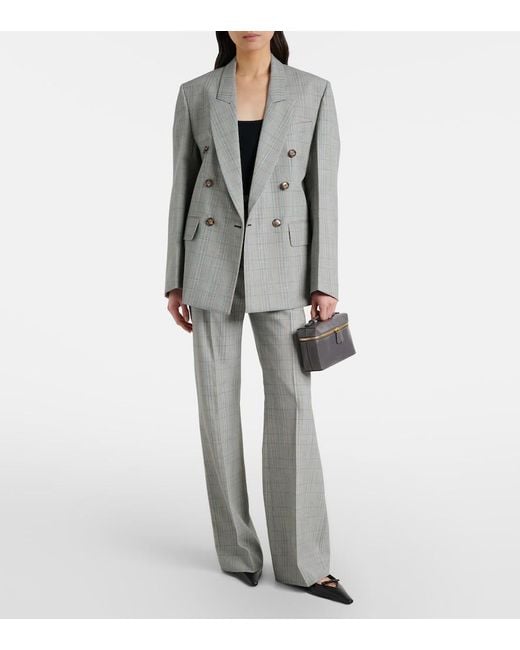 Victoria Beckham Gray Virgin Wool Blazer