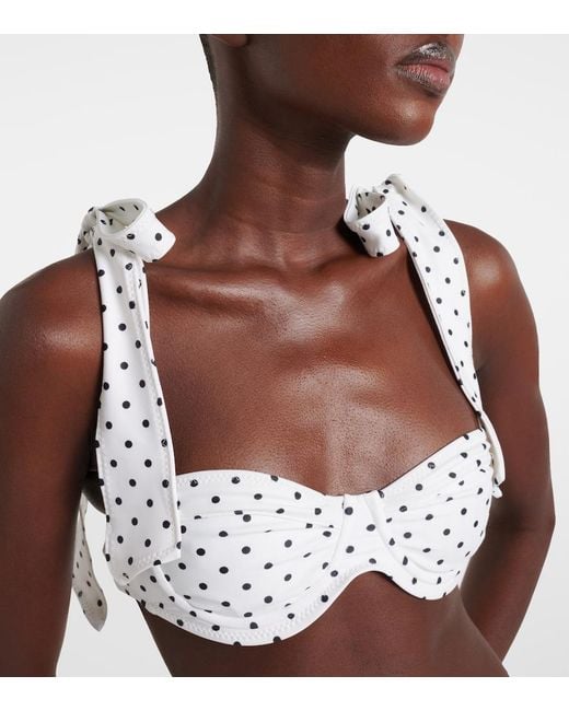 SAME Metallic Lady Polka-Dot Bikini Top