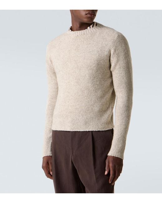 Pullover di Auralee in Natural da Uomo